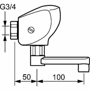 Hansa Waschtisch-Elektronik-wand-Batterie Hansaconcerto 6446, Batterie, Verchrom, 64462201 6