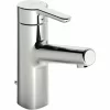 Hansa Einhebelmischer Waschtischbatterie HANSADESIGNO Style 5171 Zugstangenablaufgarnitur Ausladung 119 Mm DN15 Chrom, 51712283 5